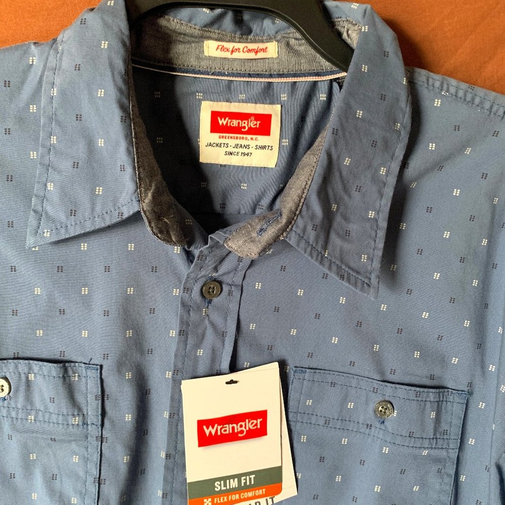 Mens Wrangler Flex for Comfort Shirt XL Slim
